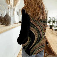 Hawaiian Hibiscus Tribal Vintage Motif Women Casual Shirt Ver 8