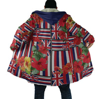 Hawaii Hibiscus Lei Cloak Hawaiian Flag Motif