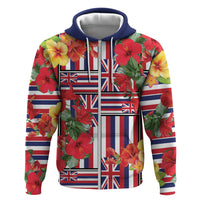 Hawaii Hibiscus Lei Hoodie Hawaiian Flag Motif