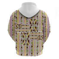 Hawaii Lokelani Pikake Lei Hoodie Hawaiian Flag Motif