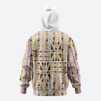 Hawaii Lokelani Pikake Lei Hoodie Hawaiian Flag Motif