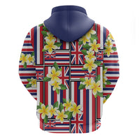 Hawaii Plumeria Lei Hoodie Hawaiian Flag Motif LT9 - Polynesian Pride