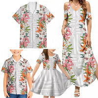 Hawaii Tropical Twist Lei Family Matching Summer Maxi Dress and Hawaiian Shirt Hawaiian Flag Motif LT9 - Polynesian Pride