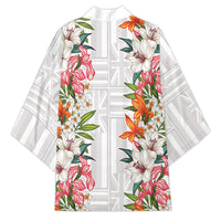 Hawaii Tropical Twist Lei Kimono Hawaiian Flag Motif