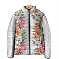 Hawaii Tropical Twist Lei Padded Jacket Hawaiian Flag Motif
