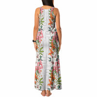 Hawaii Tropical Twist Lei Tank Maxi Dress Hawaiian Flag Motif LT9 - Polynesian Pride