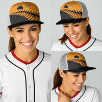 Australia New Zealand Rugby Baseball Net Cap Gold Aboriginal Wallabies and Maori Black Fern - Polynesian Pride