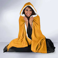 Australia New Zealand Rugby Hooded Blanket Gold Aboriginal Wallabies and Maori Black Fern - Polynesian Pride