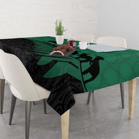 Australia New Zealand Rugby Tablecloth Green Aboriginal Wallabies and Maori Black Fern LT9 - Polynesian Pride