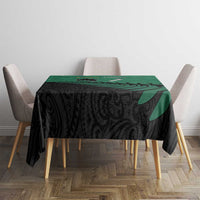 Australia New Zealand Rugby Tablecloth Green Aboriginal Wallabies and Maori Black Fern LT9 - Polynesian Pride