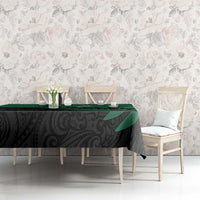 Australia New Zealand Rugby Tablecloth Green Aboriginal Wallabies and Maori Black Fern LT9 - Polynesian Pride