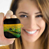 Australia New Zealand Rugby AirPods Case Gradient Aboriginal Wallabies and Maori Black Fern - Polynesian Pride
