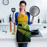 Australia New Zealand Rugby Apron Gradient Aboriginal Wallabies and Maori Black Fern - Polynesian Pride