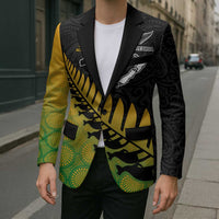 Australia New Zealand Rugby Blazer Gradient Aboriginal Wallabies and Maori Black Fern - Polynesian Pride
