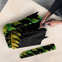 Australia New Zealand Rugby Umbrella Gradient Aboriginal Wallabies and Maori Black Fern - Polynesian Pride