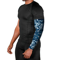 Blue Hawaiian Tapa Tribal Hibiscus Arm Sleeves