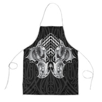 Aotearoa Kowhaiwhai Poutama Black Motif Apron