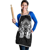 Aotearoa Kowhaiwhai Poutama Black Motif Apron