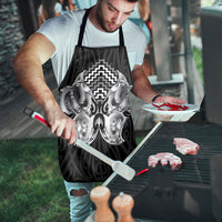 Aotearoa Kowhaiwhai Poutama Black Motif Apron