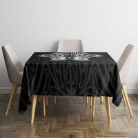 Aotearoa Kowhaiwhai Poutama Black Motif Tablecloth