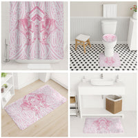 Aotearoa Kowhaiwhai Poutama Pink Motif Bathroom Set LT9 - Polynesian Pride