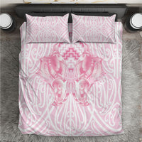 Aotearoa Kowhaiwhai Poutama Pink Motif Bedding Set LT9 Pink - Polynesian Pride