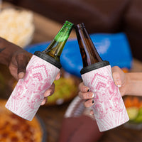 Aotearoa Kowhaiwhai Poutama Pink Motif 4 in 1 Can Cooler Tumbler
