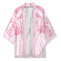 Aotearoa Kowhaiwhai Poutama Pink Motif Kimono LT9 Unisex Pink - Polynesian Pride