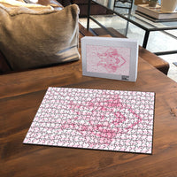 Aotearoa Kowhaiwhai Poutama Pink Motif Puzzle LT9 - Polynesian Pride