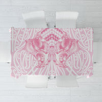 Aotearoa Kowhaiwhai Poutama Pink Motif Tablecloth