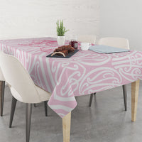 Aotearoa Kowhaiwhai Poutama Pink Motif Tablecloth