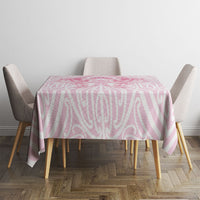 Aotearoa Kowhaiwhai Poutama Pink Motif Tablecloth