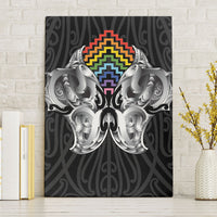 Aotearoa Kowhaiwhai Poutama Rainbow Motif Canvas Wall Art LT9 Without Frame Rainbow - Polynesian Pride
