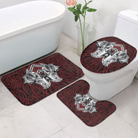 Aotearoa Kowhaiwhai Poutama Red Motif Bathroom Set