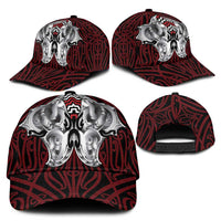 Aotearoa Kowhaiwhai Poutama Red Motif Classic Cap
