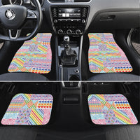 Aotearoa Kowhaiwhai Taniko Patchwork Rainbow Motifs Car Mats