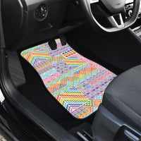 Aotearoa Kowhaiwhai Taniko Patchwork Rainbow Motifs Car Mats