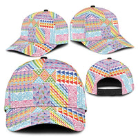 Aotearoa Kowhaiwhai Taniko Patchwork Rainbow Motifs Classic Cap