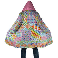 Aotearoa Kowhaiwhai Taniko Patchwork Rainbow Motifs Cloak