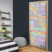 Aotearoa Kowhaiwhai Taniko Patchwork Rainbow Motifs Door Cover