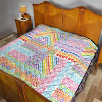 Aotearoa Kowhaiwhai Taniko Patchwork Rainbow Motifs Quilt