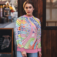 Maori Kowhaiwhai Taniko Patchwork Rainbow Motifs Ugly Christmas Sweater