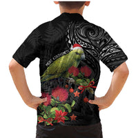 Meri Kirihimete Kakapo Family Matching Mermaid Dress and Hawaiian Shirt Black Silver Fern Christmas Vibe LT9 - Polynesian Pride