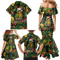 Meri Kirihimete Kakapo Family Matching Mermaid Dress and Hawaiian Shirt New Zealand Christmas with Tropical Vibe