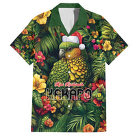 Meri Kirihimete Kakapo Family Matching Puletasi and Hawaiian Shirt New Zealand Christmas with Tropical Vibe LT9 Dad's Shirt - Short Sleeve Green - Polynesian Pride