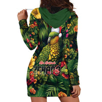 Meri Kirihimete Kakapo Hoodie Dress New Zealand Christmas with Tropical Vibe LT9 - Polynesian Pride