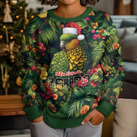 Meri Kirihimete Kakapo Kid Ugly Christmas Sweater New Zealand Christmas with Tropical Vibe