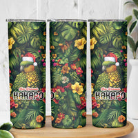 Meri Kirihimete Kakapo Skinny Tumbler New Zealand Christmas with Tropical Vibe LT9 - Polynesian Pride
