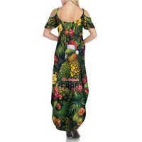 Meri Kirihimete Kakapo Summer Maxi Dress New Zealand Christmas with Tropical Vibe LT9 - Polynesian Pride