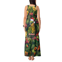 Meri Kirihimete Kakapo Tank Maxi Dress New Zealand Christmas with Tropical Vibe LT9 - Polynesian Pride